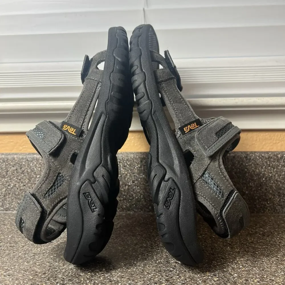 TEVA Original Universal Strap Summer Sandals Men's Size 11 Dark Gray Hook & Loop